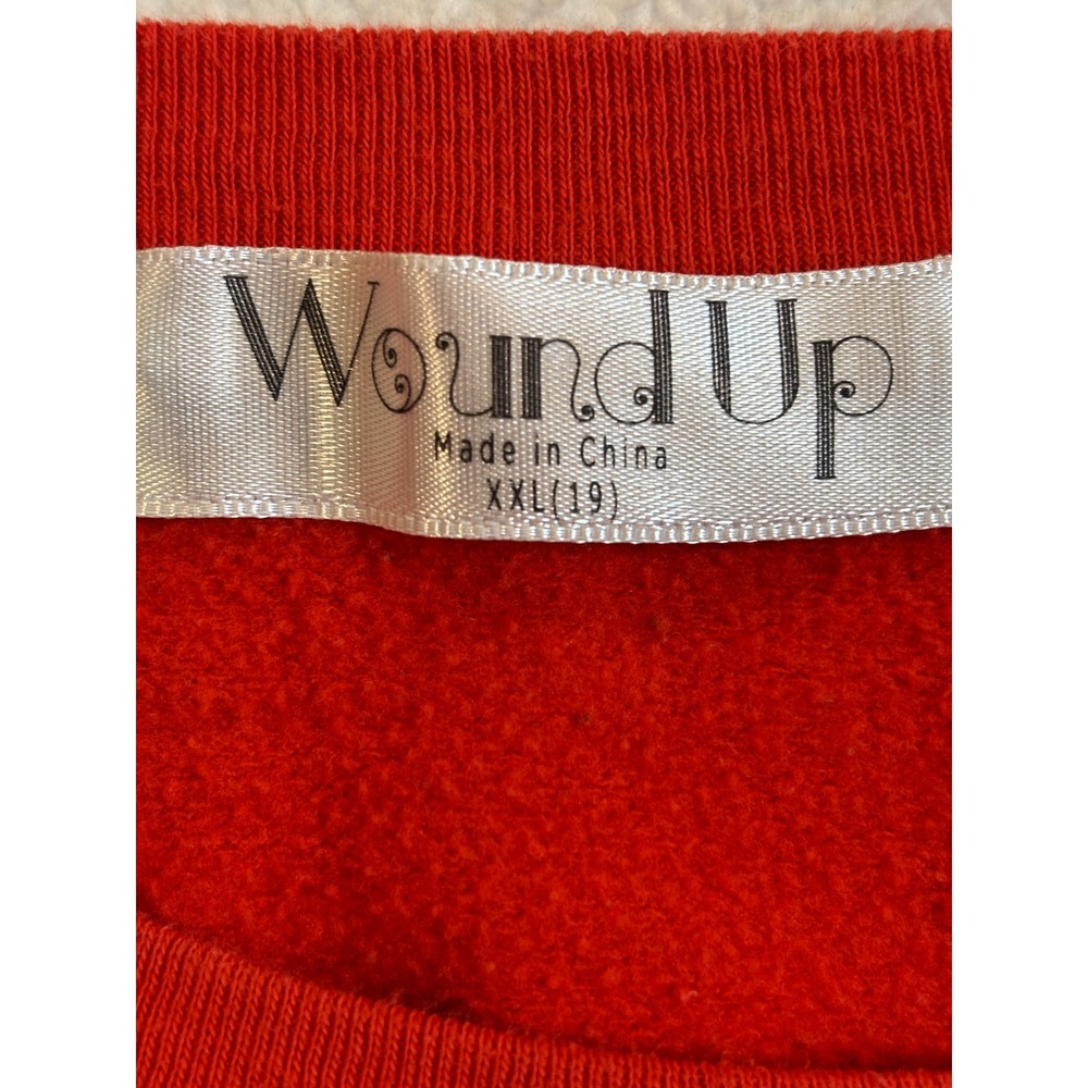 Wound Up Red Nope Go Away Graphic Sweatshirt Stars XXL Junior Plus Size Crewneck - Picture 3 of 5